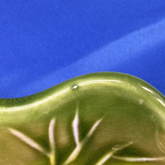 Cal Orig 895 Ceramic Divided Leaf Serving Dish Made in USA - Picture 7 of 7